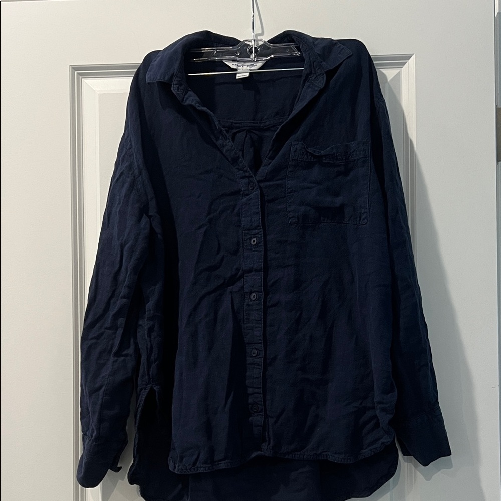 Old Navy Women's Navy Button Down Shirt